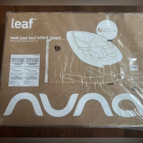 nuna Leaf Seat Pad and Infant Insert - Brown - Picture 1 of 5